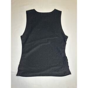 Rebecca Minkoff Metallic Black Sleeveless Top Size M